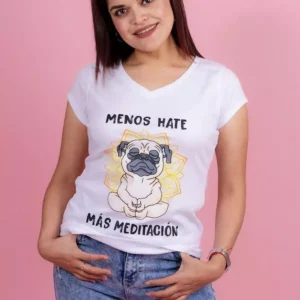 Playera básica Menos Hate más Meditación - Imagen 2
