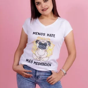 Playera básica Menos Hate más Meditación - Imagen 3