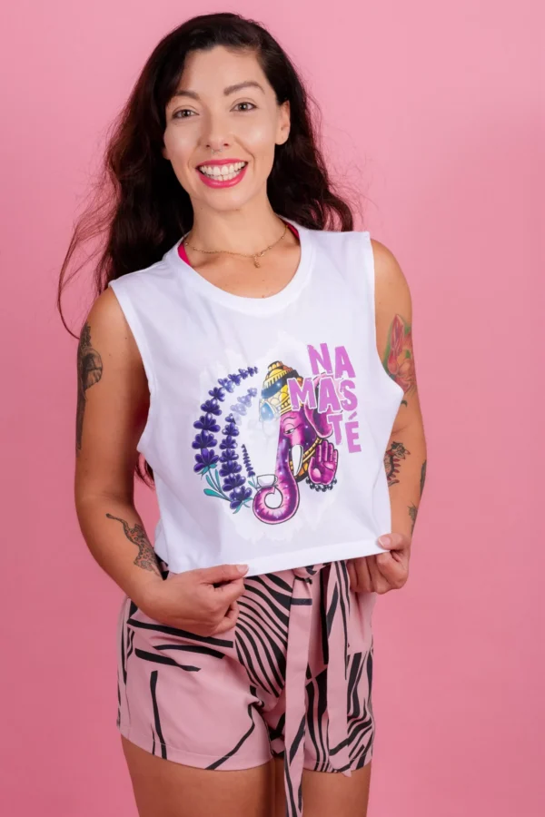 TOP 50/50 DAMA CARDIGAN BLANCO