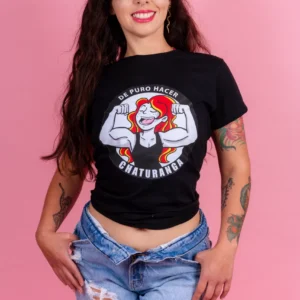 Blusa Playera básica "de puro hacer chaturanga"