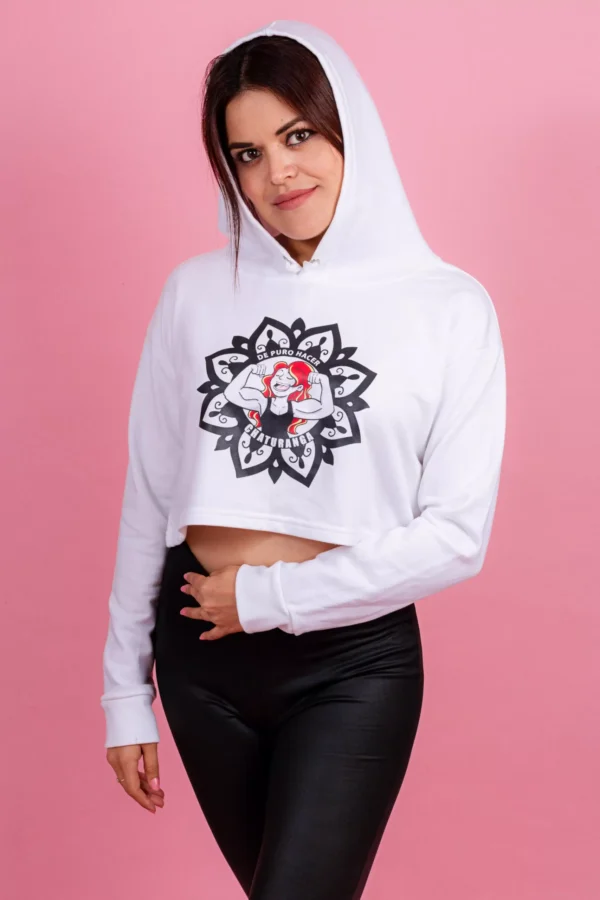 Sudadera corta "De puro hacer chaturanga flor loto"